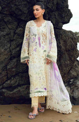 Nureh Gardenia Unstitched Lawn Embroidered 3 Piece Suit - NRGRDL2-01- Summer Collection