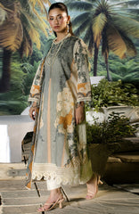 Luxury Printed Lawn By Regalia Unstitched  Lawn Printed 3 Piece Suit  - RGLASIBPRT-10- Mist Noor- Summer Collection