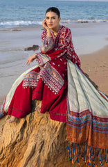 Siraa Lawn by Sadaf Fawad Khan Embroidered Suit Unstitched 3 Piece - SFKSILXL01- Aatish - Summer Collection