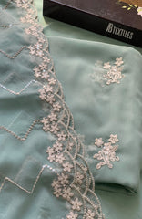 Meerub Premium V1 By AB Textiles Unstitched Embroidered Chiffion 3 Piece - ABMRBEV1-01- Fomal Collection