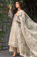 Luxury By Elaf Unstitched Lawn Embroidered 3 Piece Suit - ELFLXL-2A- Camellia - Summer Collection