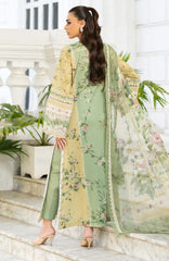 Signature Vol- II By Elaf Unstitched Lawn Embroidered 3 Piece Suit - ELFSGNV2-1A- Elara - Summer Collection