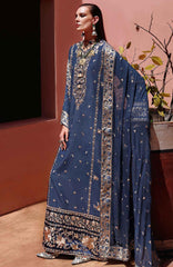 Nuvera Hemline By Mushq Unstitched Raw Silk Embroidered 3 Piece Suit MQHMNVF1-Vivan- Festive Collection