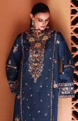 Nuvera Hemline By Mushq Unstitched Raw Silk Embroidered 3 Piece Suit MQHMNVF1-Vivan- Festive Collection