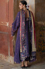 Zan By Hussain Rehar Unstitched Lawn Embroidered 3 Piece Suit -HRZANLXL-05- Mor- Summer Collection