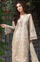 Luxury By Elaf Unstitched Lawn Embroidered 3 Piece Suit - ELFLXL-2A- Camellia - Summer Collection