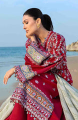 Siraa Lawn by Sadaf Fawad Khan Embroidered Suit Unstitched 3 Piece - SFKSILXL01- Aatish - Summer Collection