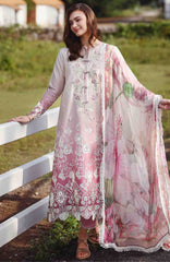 Solace Ombre Chikankari By Mushq Unstitched Lawn Embroidered 3 Piece Suit - MQHMSOCK- Dew Drift- Summer Collection