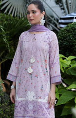 Luxury Lawn By Regalia Unstitched  Lawn Embroidered 3 Piece Suit  - RGLASIBLXL-06- Rani Rush- Summer Collection