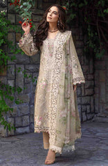 Luxury By Elaf Unstitched Lawn Embroidered 3 Piece Suit - ELFLXL-2A- Camellia - Summer Collection