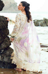 Nureh Gardenia Unstitched Lawn Embroidered 3 Piece Suit - NRGRDL2-01- Summer Collection