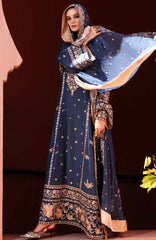 Nuvera Hemline By Mushq Unstitched Raw Silk Embroidered 3 Piece Suit MQHMNVF1-Vivan- Festive Collection