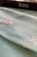 Meerub Premium V1 By AB Textiles Unstitched Embroidered Chiffion 3 Piece - ABMRBEV1-01- Fomal Collection