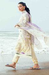 Nureh Gardenia Unstitched Lawn Embroidered 3 Piece Suit - NRGRDL2-01- Summer Collection