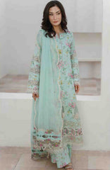 Summer Dream By Manara Unstitched Lawn Embroidered 3 Piece Suit - MNMSDRL-03- Sea Breeze-Summer Collection