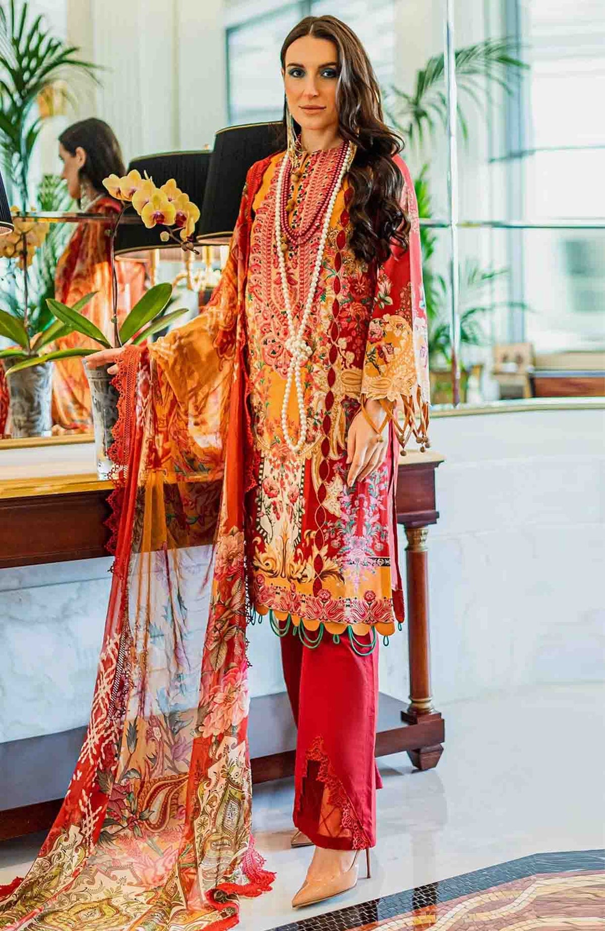Tropical Premuim BY JADE Unstitched Lawn Printed 3 Piece Suit -JDCS22W-03- Summer Collection