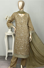 Serafina  by Peach By Rivaaj Unstitched Embroidered 3 Piece Suit  - SFAPRJE -8B - Midnight Frost -  Summer Collection