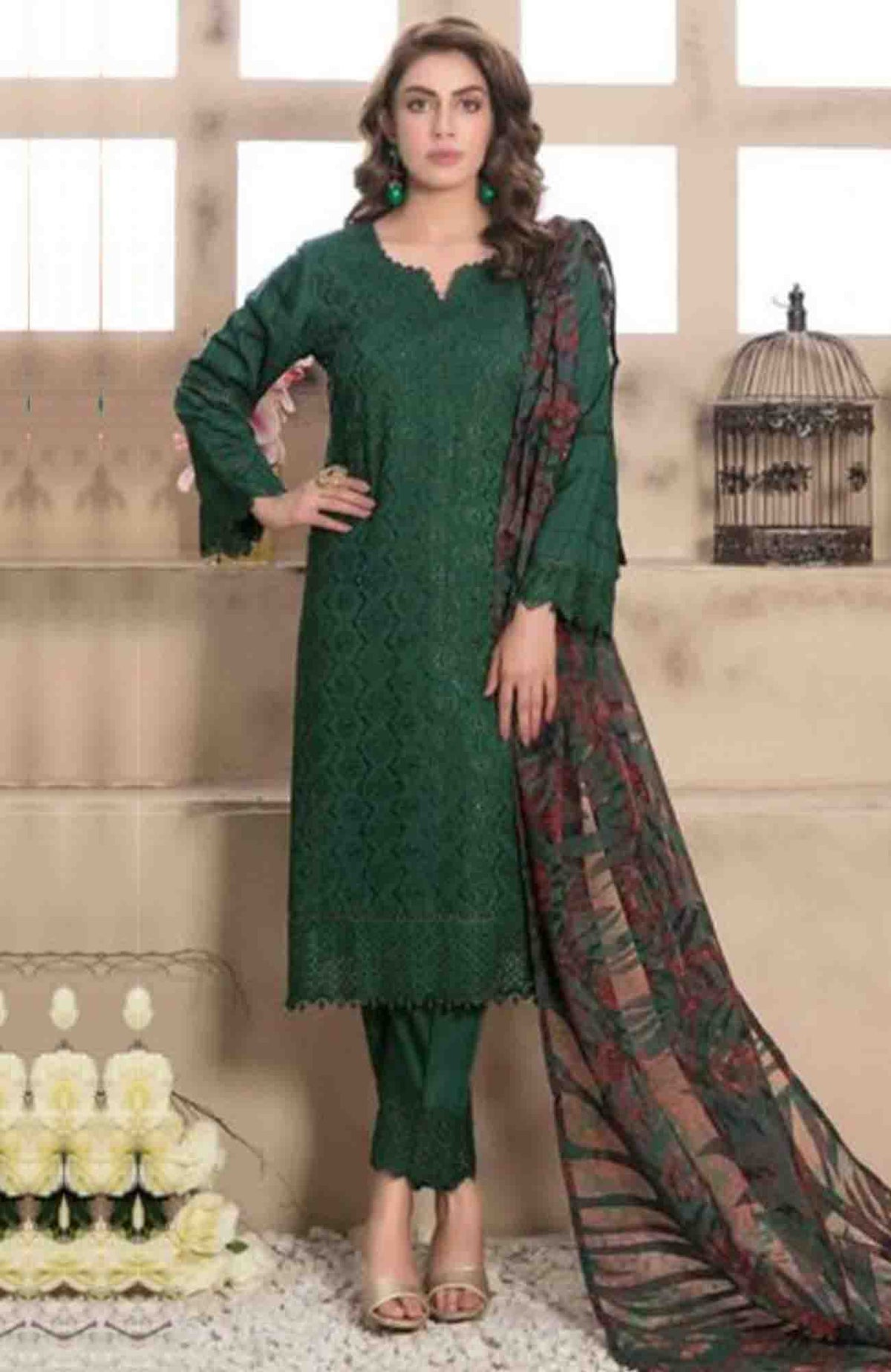Viscose Schilli  By Tawwakal Fabrics Unstitched Embroidered 3 Piece Suit - TWNS22VC92-Winter Collection (Copy)