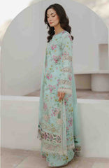 Summer Dream By Manara Unstitched Lawn Embroidered 3 Piece Suit - MNMSDRL-03- Sea Breeze-Summer Collection