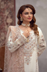 Zurr Signature by AB Textile Ready To Wear Organza Embroidered 3 Piece Suit - ABZRSN-01 - Formal Collection