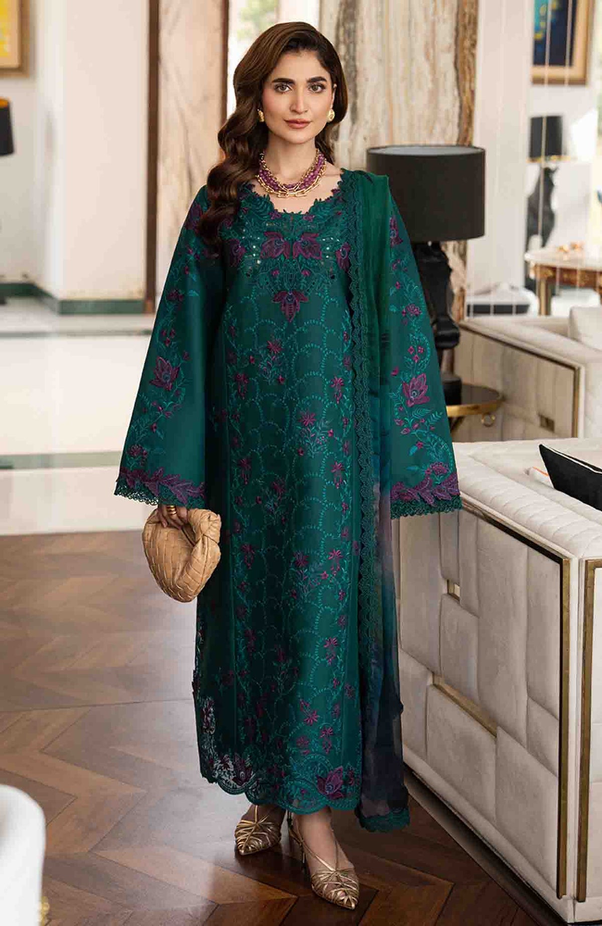 Carnation By Rang Rasiya  Unstitched  Lawn Embroidered 3 Piece Suit RRCRTL-01- Keya- Summer Collection