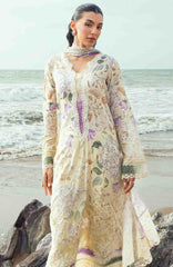 Nureh Gardenia Unstitched Lawn Embroidered 3 Piece Suit - NRGRDL2-01- Summer Collection