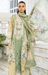 Signature Vol- II By Elaf Unstitched Lawn Embroidered 3 Piece Suit - ELFSGNV2-1A- Elara - Summer Collection