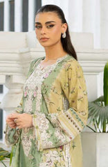 Signature Vol- II By Elaf Unstitched Lawn Embroidered 3 Piece Suit - ELFSGNV2-1A- Elara - Summer Collection