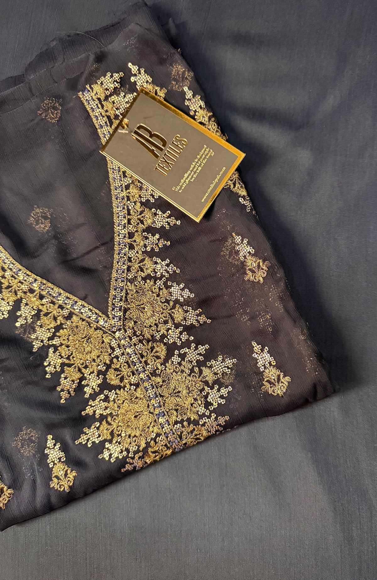 Meerub Premium V3 By AB Textiles Unstitched Embroidered Chiffion 3 Piece - ABMRBEPV3-02- Fomal Collection