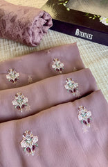 Meerub Premium V2 By AB Textiles Unstitched Embroidered Chiffion 3 Piece - ABMRBEV2-02- Fomal Collection