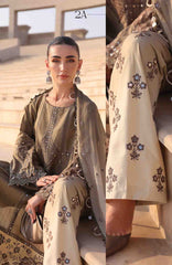 Luxury Lawn By Maria B Unstitched Lawn Embroidered 3 Piece Suit - MBLXL-2A- Summer Collection