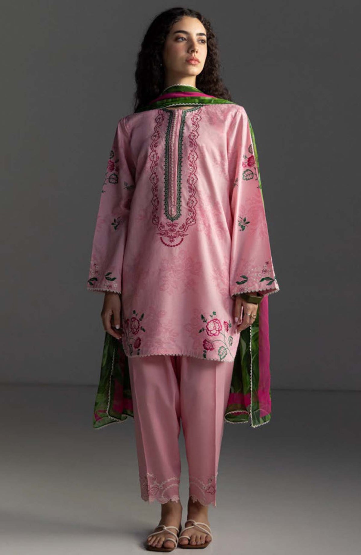 Coco Lawn By Zara Shahjahan Embroidered Lawn Suits Unstitched 3 Piece - CCLZSL2A - MIRO - Summer Collection