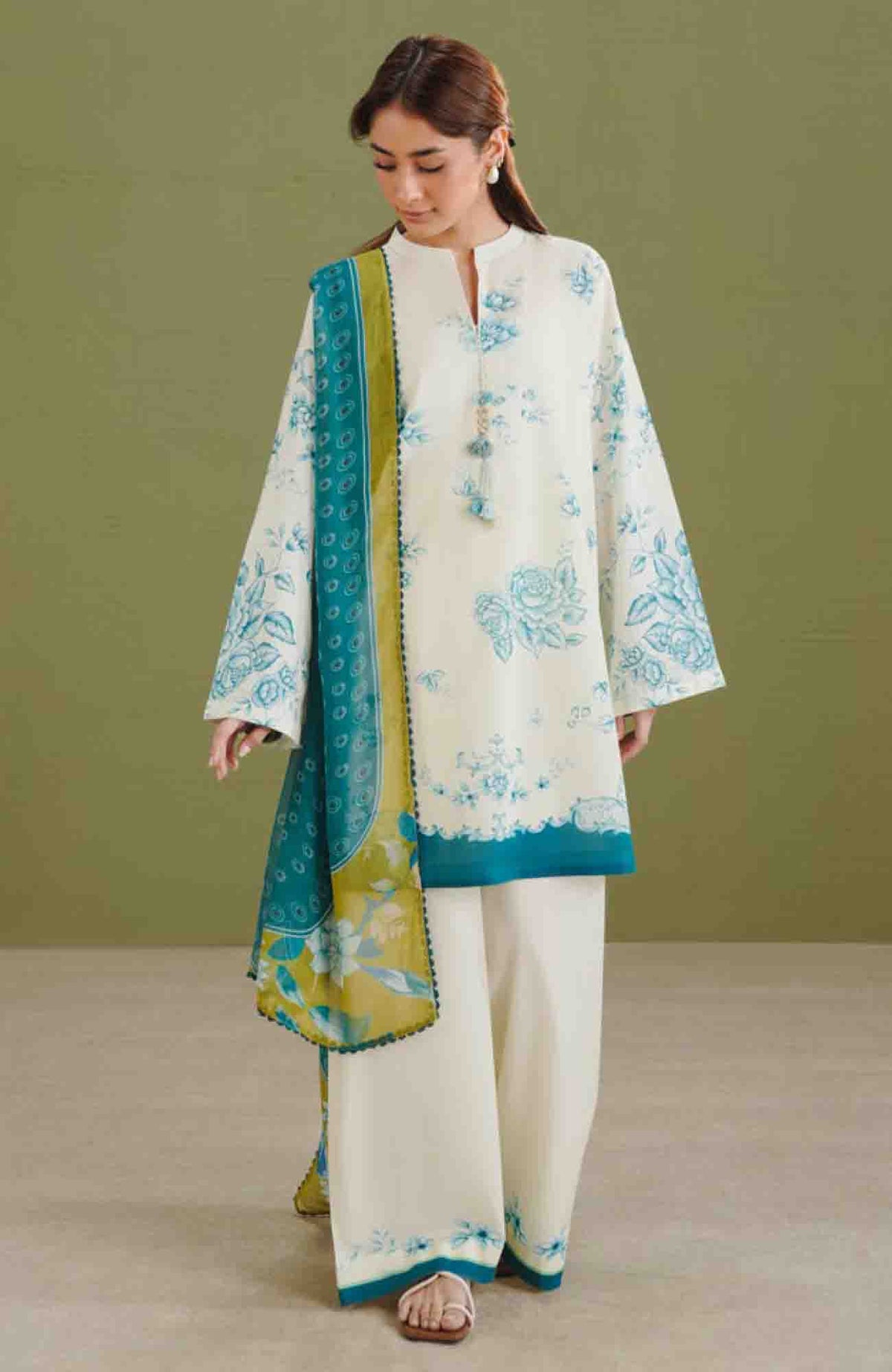 Coco  Prints Drop-One By Zara Shahjahan Unstitched Lawn Printed 3 Piece Suit - CCZSLP-2A- Riya   - Summer Collection