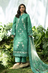 Luxury Lawn VoII By Elaf Unstitched Lawn Embroidered 3 Piece Suit - ELFLXL-2A- Lovers Eden - Summer Collection