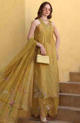 Noor Chikankari By Saadia Asad Unstitched Lawn Embroidered 3 Piece Suit - NSACKL-2B -  Summer Collection