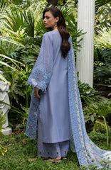 Luxury Lawn VoII By Elaf Unstitched Lawn Embroidered 3 Piece Suit - ELFLXL-2B- Lavender Luxe- Summer Collection