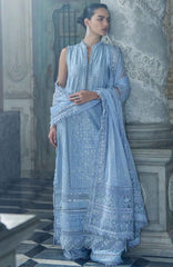 Luxury Lawn By Sobia Nazir Unstitched Lawn Embriodered 3 Piece Suit - SNLEL-2B- Summer Collection