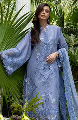 Luxury Lawn VoII By Elaf Unstitched Lawn Embroidered 3 Piece Suit - ELFLXL-2B- Lavender Luxe- Summer Collection