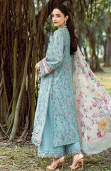 Chikankari by Elaf Unstitched Lawn Embroidered 3 Piece Suit - ELFCKL2B- Batik -Summer Collection