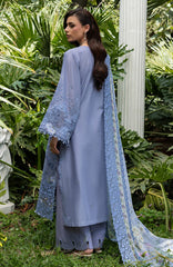 Luxury Lawn VoII By Elaf Unstitched Lawn Embroidered 3 Piece Suit - ELFLXL-2B- Lavender Luxe- Summer Collection