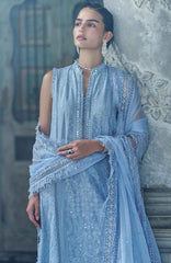 Luxury Lawn By Sobia Nazir Unstitched Lawn Embriodered 3 Piece Suit - SNLEL-2B- Summer Collection