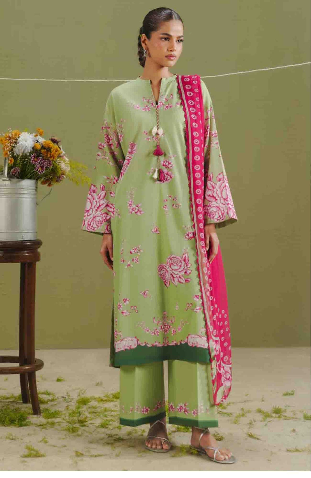 Coco  Prints Drop-One By Zara Shahjahan Unstitched Lawn Printed 3 Piece Suit - CCZSLP-2B- Riya   - Summer Collection