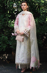 Qline by Qalamkar  Unstitched Lawn Embroidered 3 Piece Suit - QLMQDL-2- Aylin -  Summer Collection