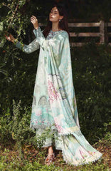 Solace Ombre Chikankari By Mushq Unstitched Lawn Embroidered 3 Piece Suit - MQHMSOCK- Tranquil Muse- Summer Collection