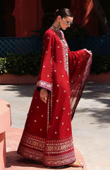Nuvera Hemline By Mushq Unstitched Raw Silk Embroidered 3 Piece Suit MQHMNVF2-Agatha- Festive Collection