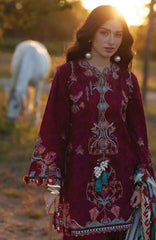 Luxury Lawn By Farah Talib Aziz Unstitched Lawn Embroidered 3 Piece Suit - FTALXL-02- Sofia Scarlet  - Summer Collection