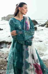 Nureh Gardenia Unstitched Lawn Embroidered 3 Piece Suit - NRGRDL2-02- Summer Collection