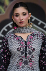 Luxury Printed Lawn By Regalia Unstitched  Lawn Printed 3 Piece Suit  - RGLASIBPRT-12- Silver Mehr- Summer Collection