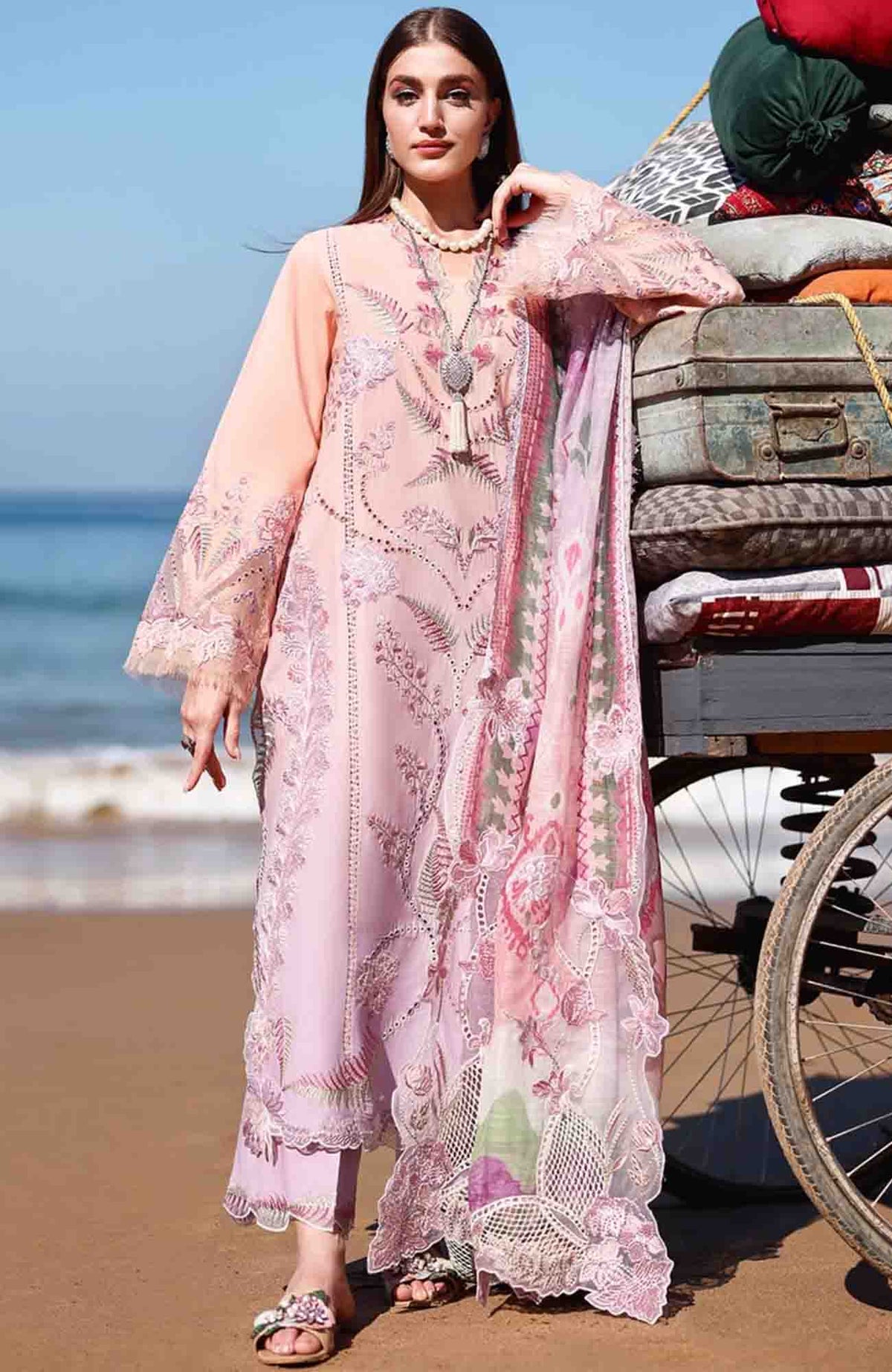 Breeze by  Saira Shakira Unstitched Lawn Embroidered 3 Piece Suits -SRSKBLXL-3A- Tali Summer Collection