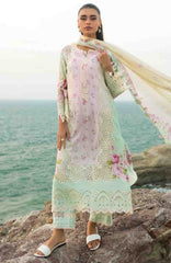 Summer Dream By Manara Unstitched Lawn Embroidered 3 Piece Suit - MNMSDRL-02- Coral Mist-Summer Collection